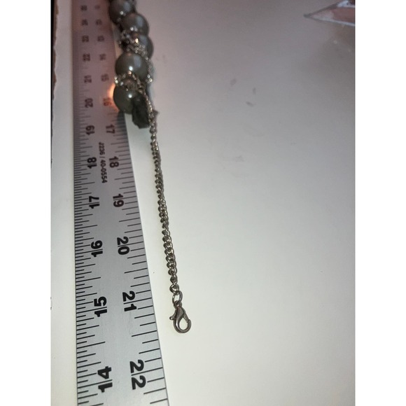 Fishnet Stockings Large Beads Wrapped with Rhinestones & Chain Twisted Necklace! - Picture 8 of 8